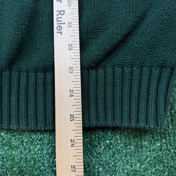 Vintage 90s Polo Ralph Lauren Sweater Men's Size XL Green Cable Knit Pullover - Picture 7 of 7